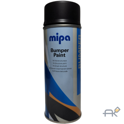 Краска бамперная аэрозоль MIPA 0.4л чёр (структурная)